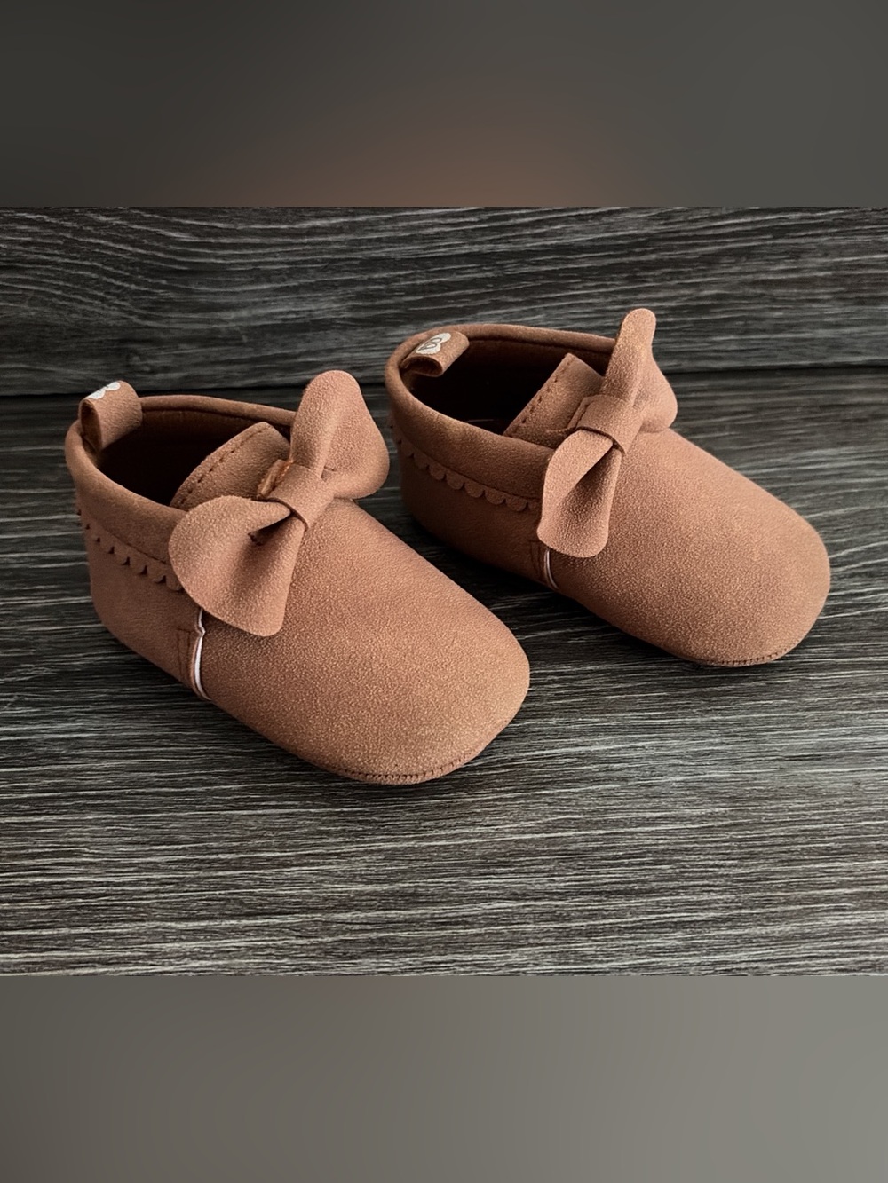 Infant Brown Dress Shoes with Bows
